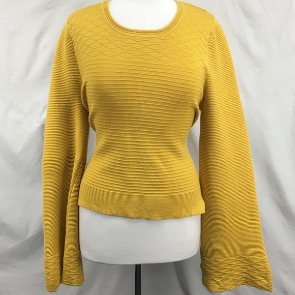 New York & Company Sweaters - NWT NY&Co Gabrielle Union Cable Knit Gold Sweater